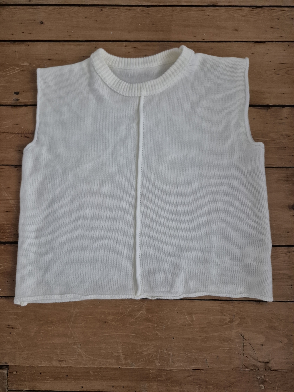 SHEIN White Knit Sleeveless Tank Top for Kids